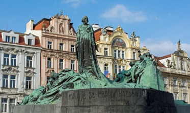 Jan Hus Memorial, Old Town Square, Prague Czech Republic