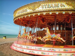 carousel on the beach, Brighton U.K.